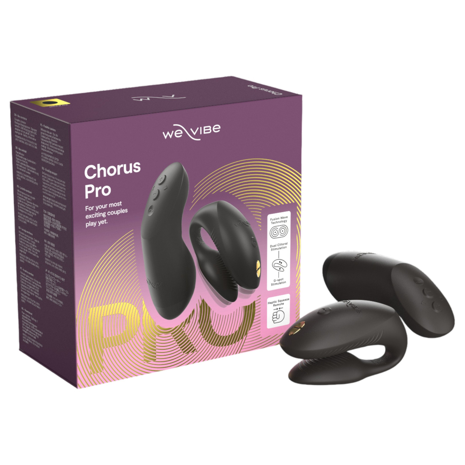 We-Vibe Chorus Pro - párový vibrátor s aplikací a dálkovým ovládáním (černý)