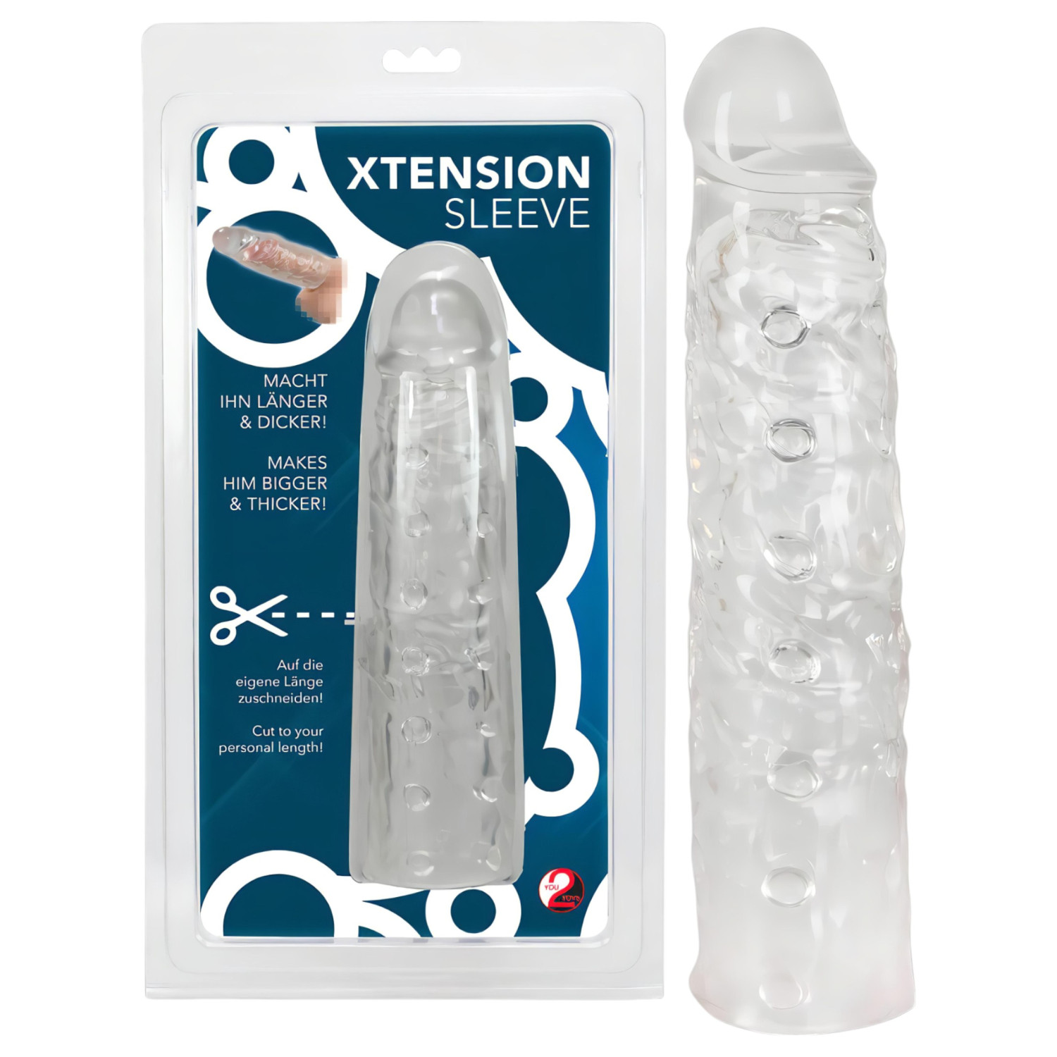You2Toys - prodlužovací návlek na penis - průhledný