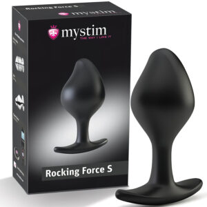 mystim Rocking Force S - elektro anální kolík - malý (černý)