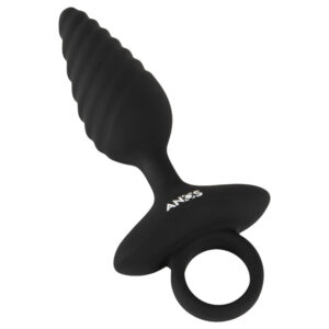 ANOS - anální vibrátor s drážkami - černý