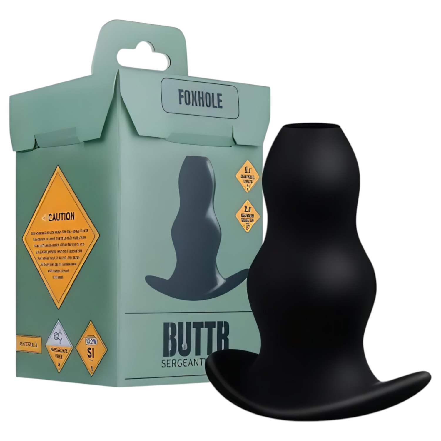 BUTTR - dutý anální dilatátor dildo - černý