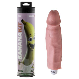 Bananakit - sada na odlévání penisu s vibrátorem (růžová)