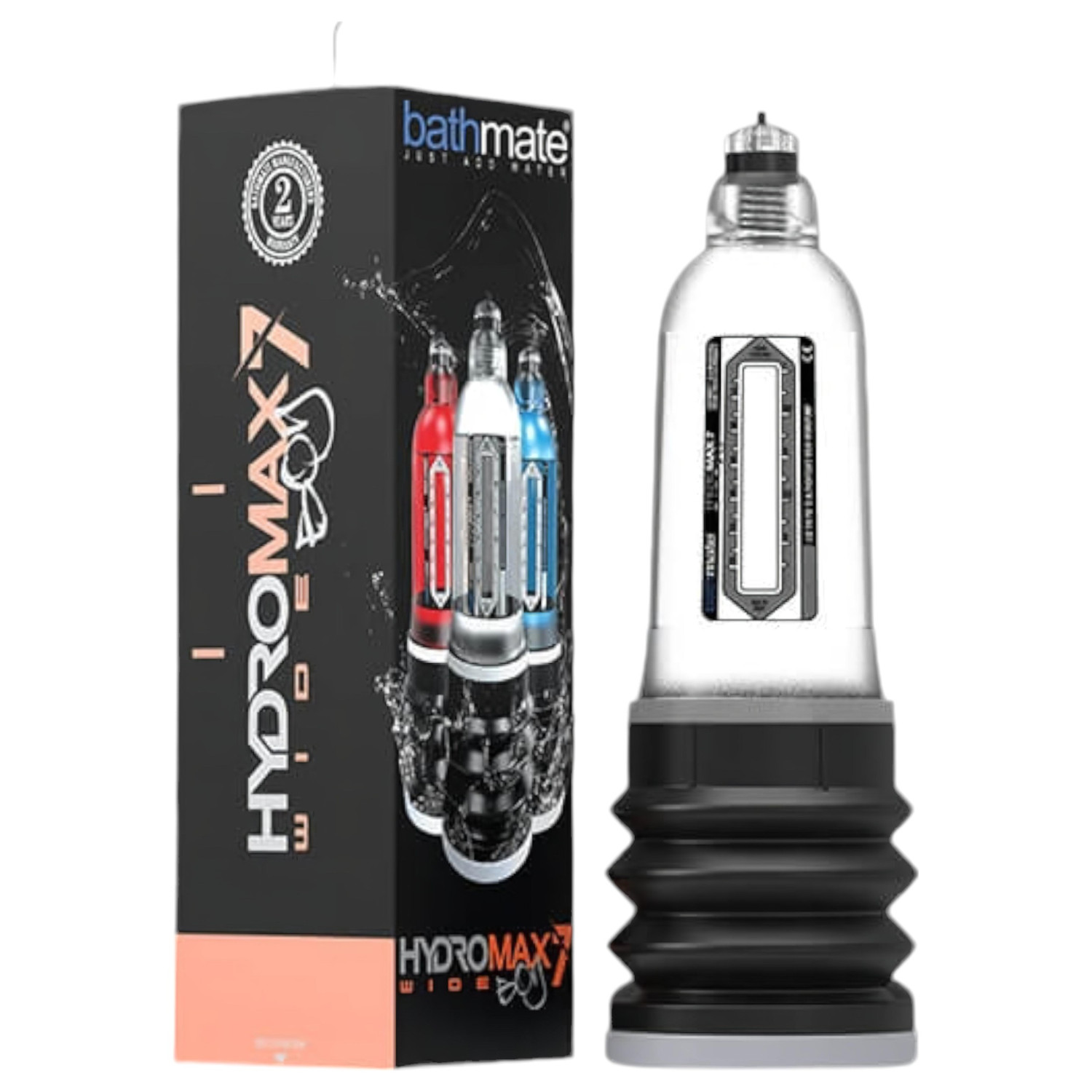 Bathmate Hydromax 7 Wide Boy - hydropumpa (průhledná)