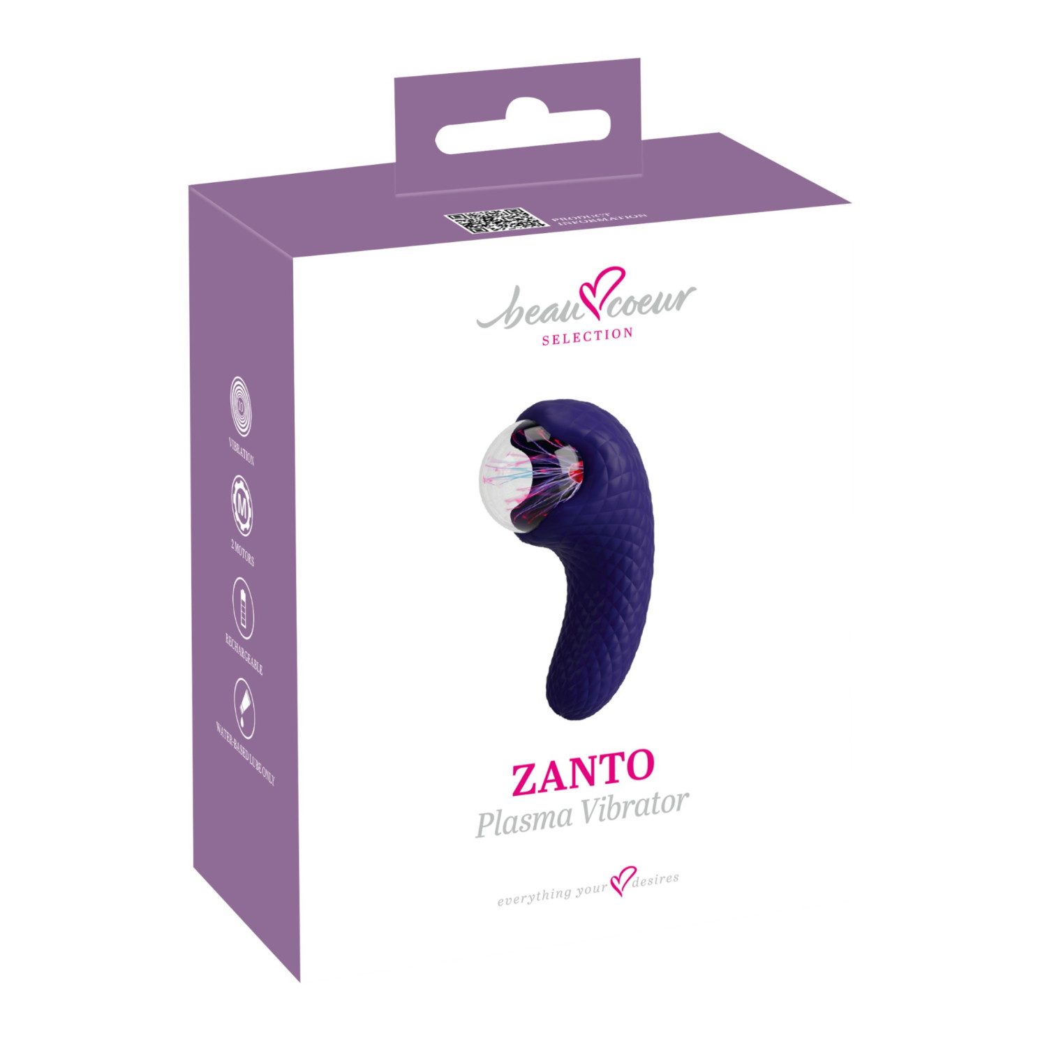 Beau Coeur Zanto - vibrátor s plazmovou technologií - modrý