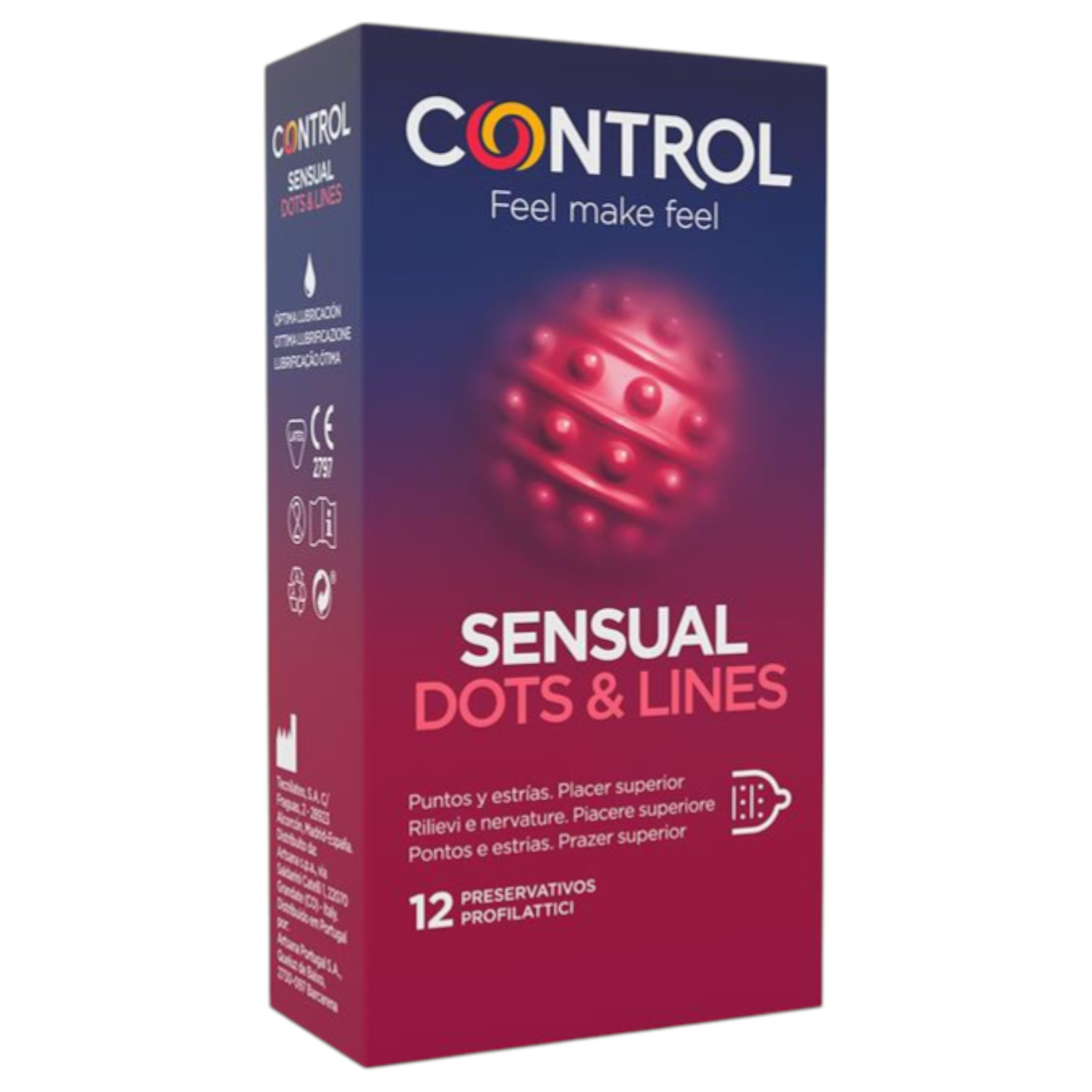 Control - kondomy - vroubkované a tečkované - 12 ks