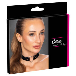 Cottelli - obojek srdce - černý