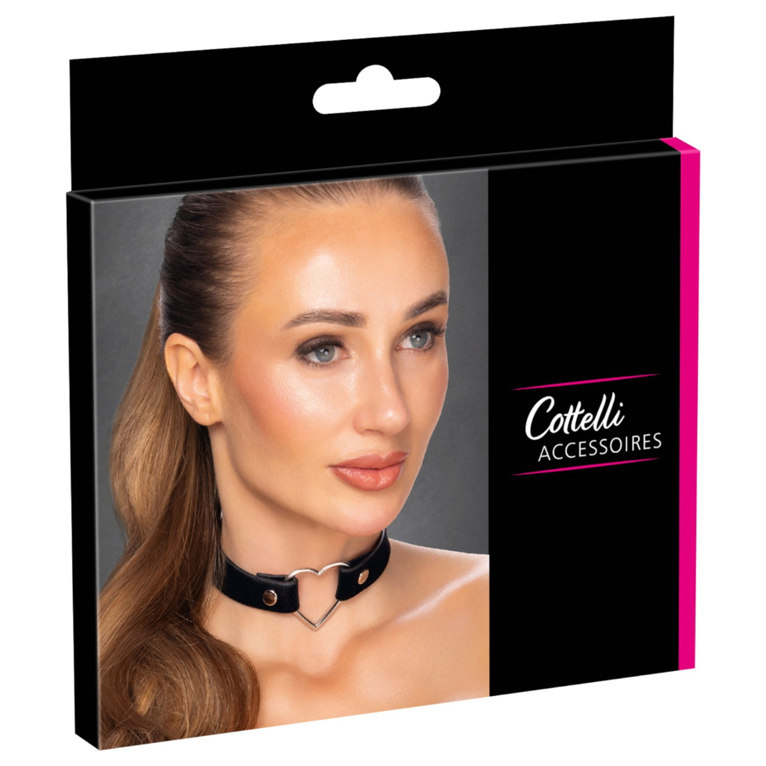 Cottelli - obojek srdce - černý