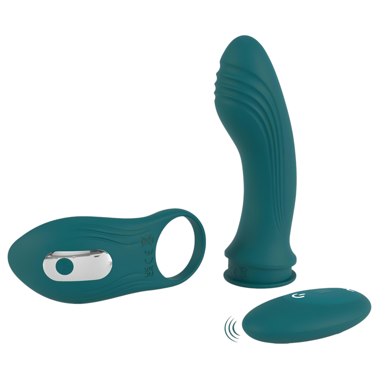 Couples Choice - vibrátor 3v1 pro páry - variabilní - tyrkysový