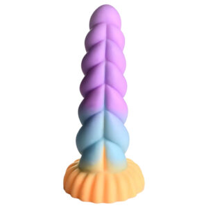 Creature Cocks Mystique - dildo jednorožec - 21 cm - fialovo-žlutá