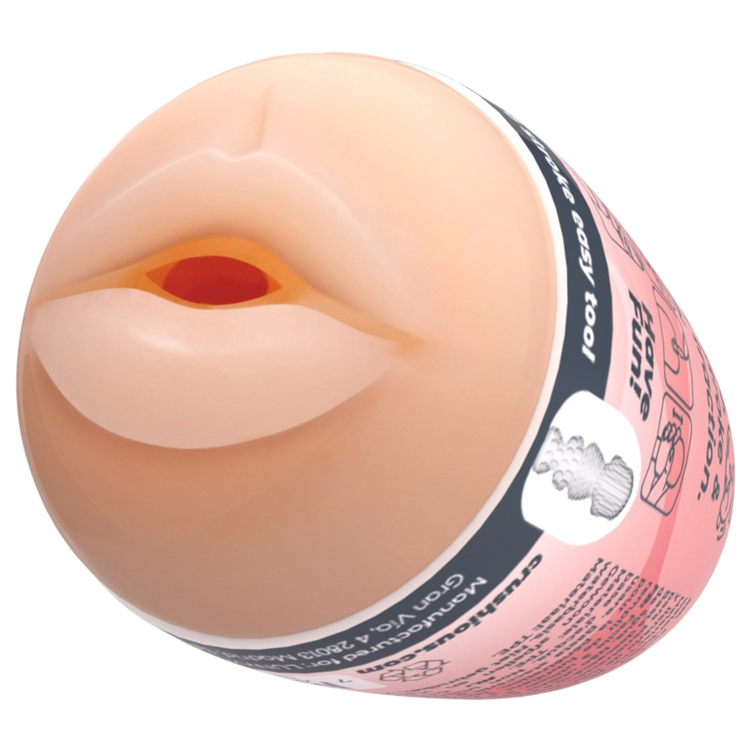 Crushious Ezy Egg Mouth - masturbační vajíčko (tělová barva)