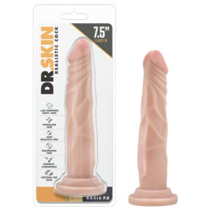 Dr. Skin - realistické dildo s přísavkou - tělová barva 19 cm