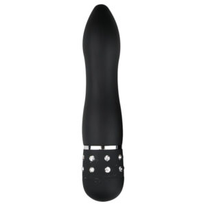 Easytoys Diamond Curved - mini vibrátor - zakřivený - černý
