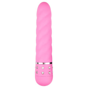 Easytoys Diamond - vibrátor s kroucenou tyčí - růžový
