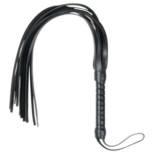 Easytoys - bič flogger - měkká umělá kůže - černý