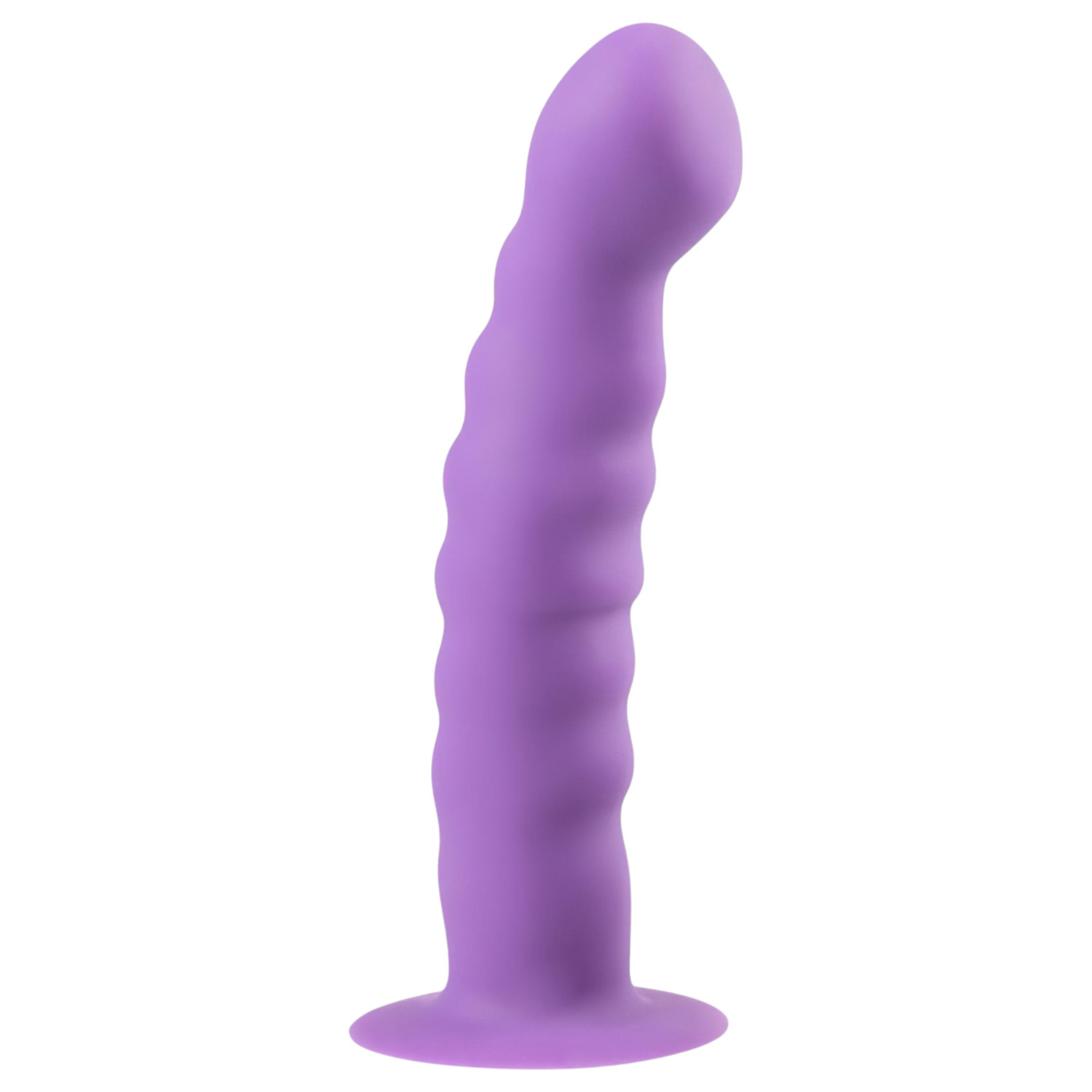 Easytoys - dildo s vlnitým povrchem a přísavkou - fialová