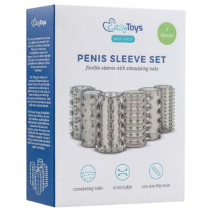 Easytoys - návlek na penis - sada návleků - šedá