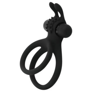 Easytoys - vibrační kroužek na penis a varlata - černý