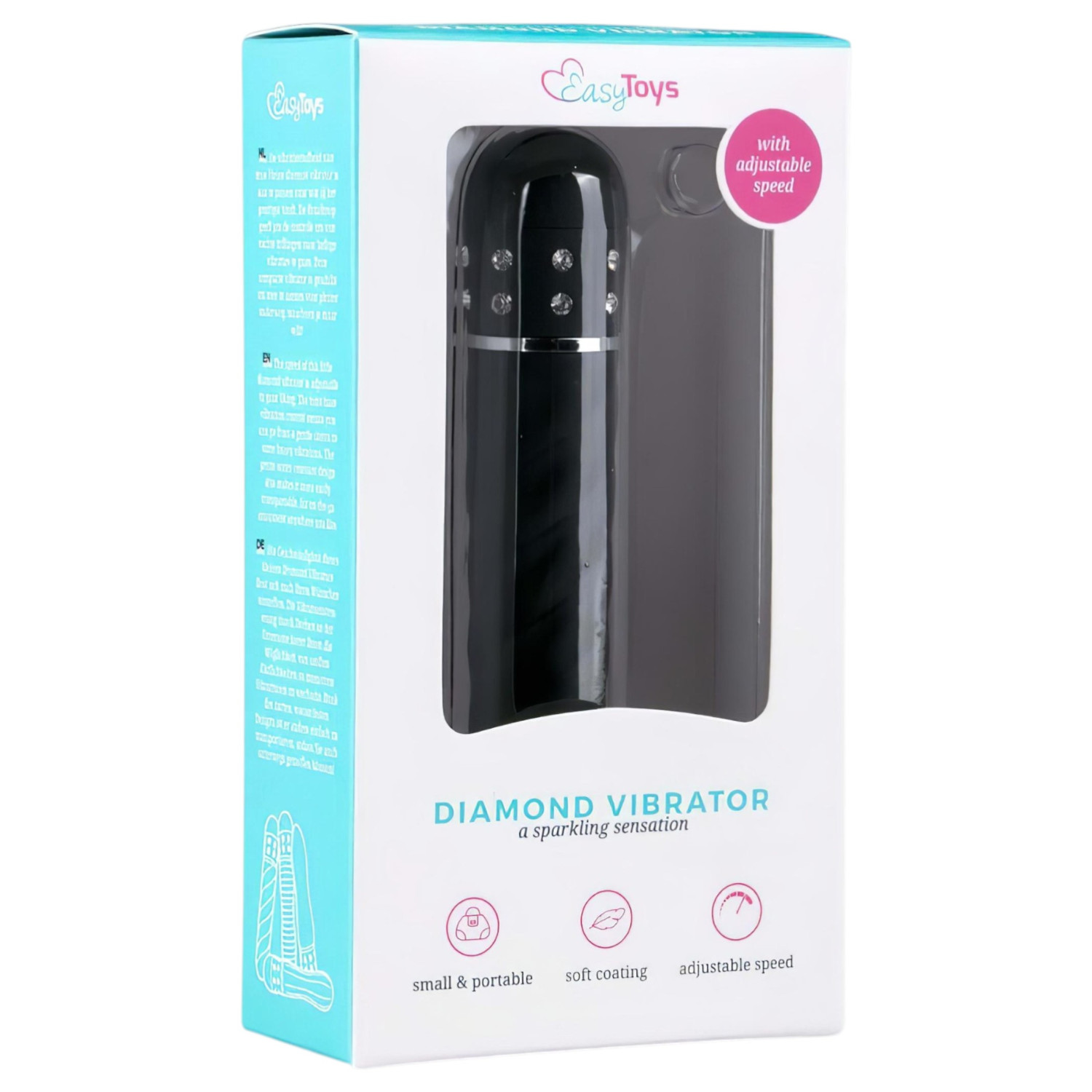 Easytoys - vibrátor s kroucenou tyčí - černý