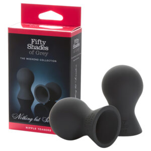Fifty Shades of Grey - Vakuový stimulátor bradavek - silikon - šedá