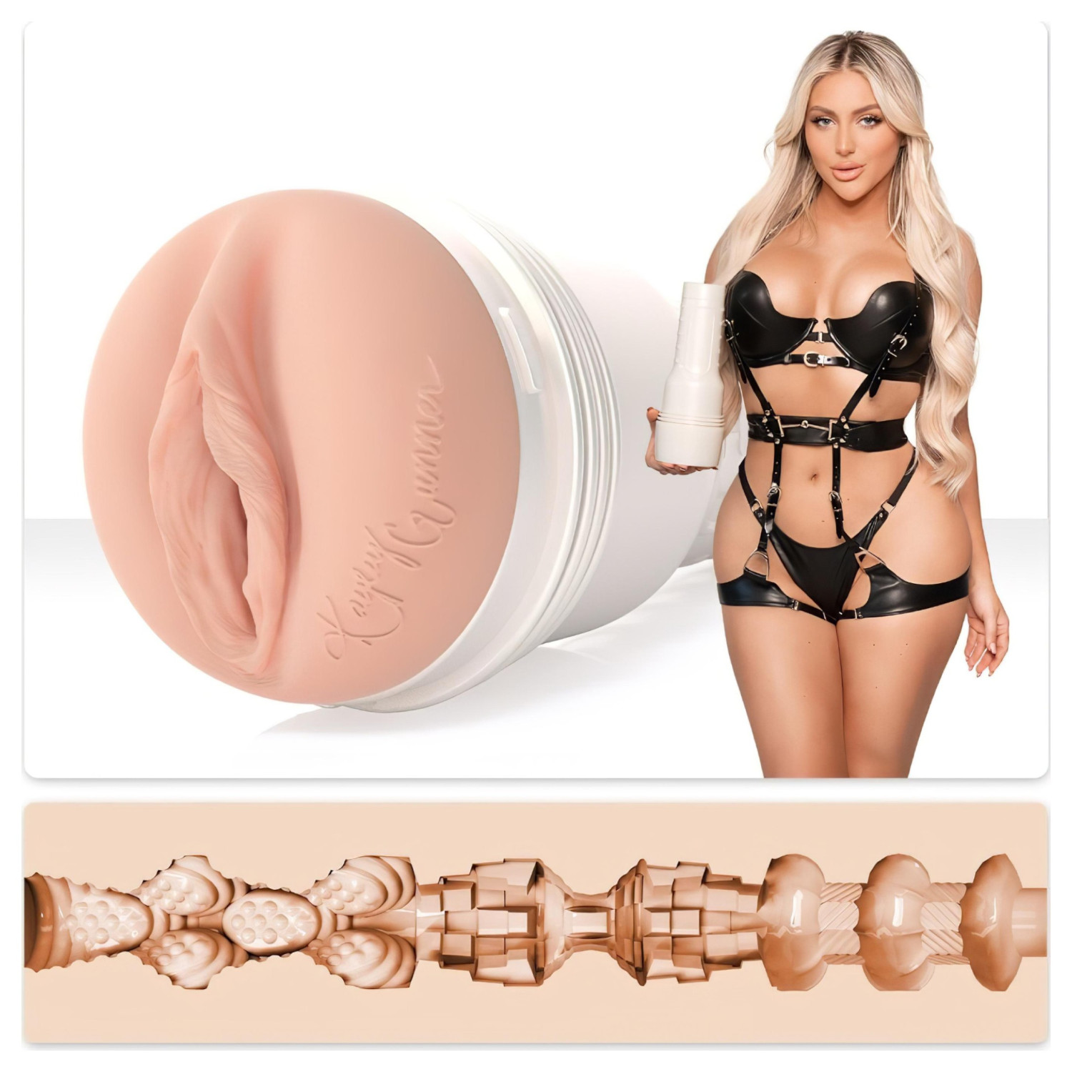 Fleshlight Kayley Gunner - realistická vagína - přírodní