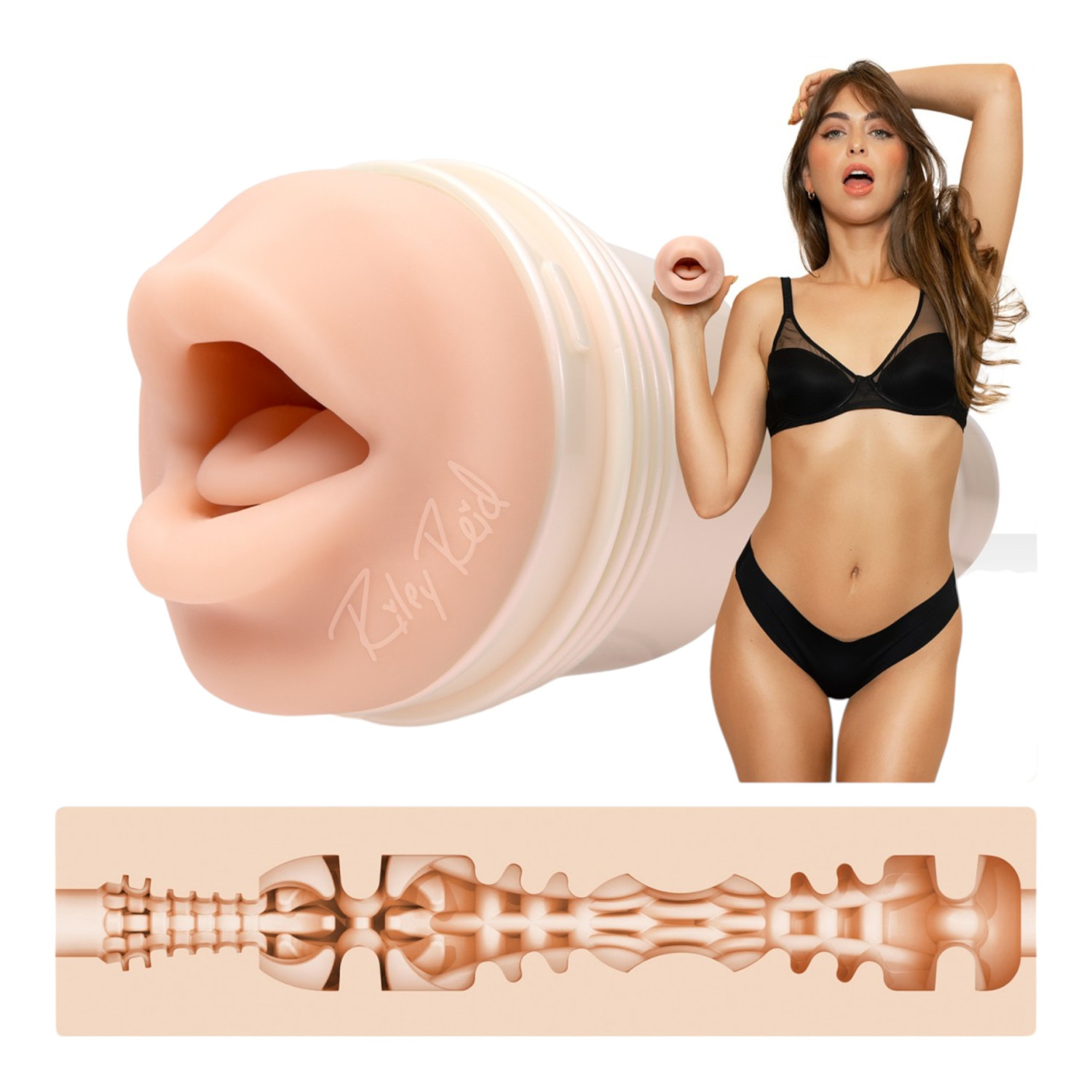 Fleshlight Riley Reid Insomnia - ústní masturbátor