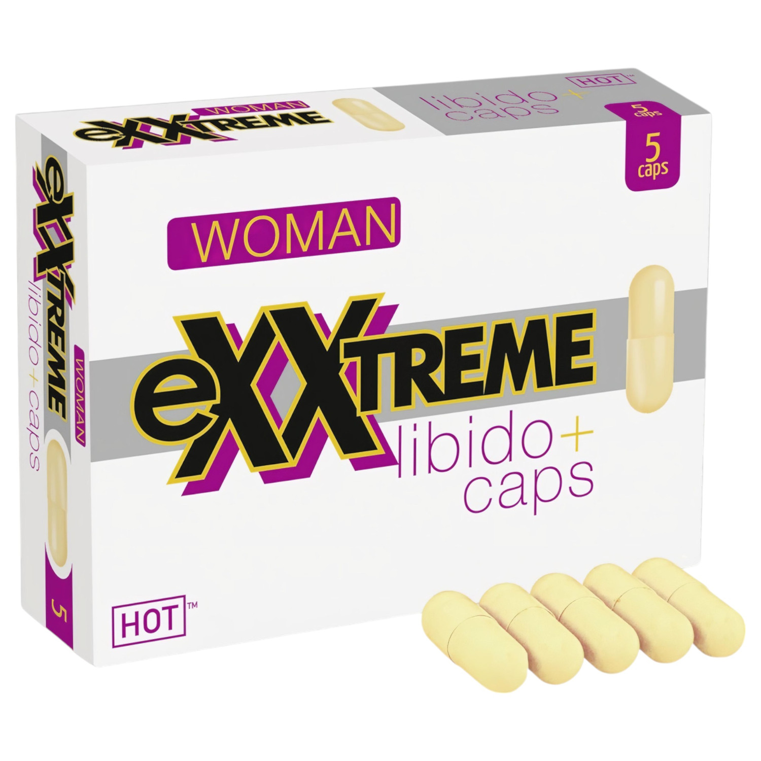 Hot Exxtreme Libido doplněk stravy v kapslích pro ženy (5 ks)