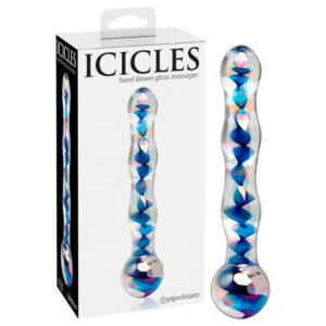 Icicles No. 08 - skleněné dildo - oboustranné