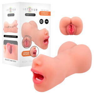 Intense Deep Touch Riley - realistický masturbátor ústa a vagína - tělová barva