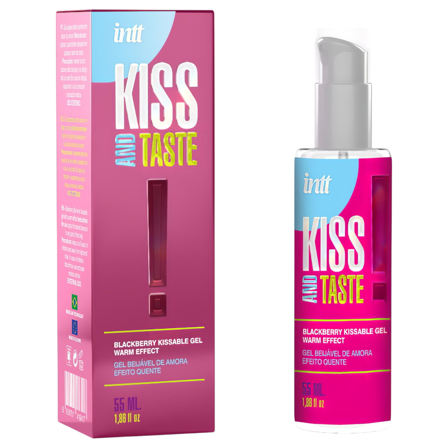 Intt Kiss and Taste - lubrikační gel s hřejivým účinkem - ostružina 55ml