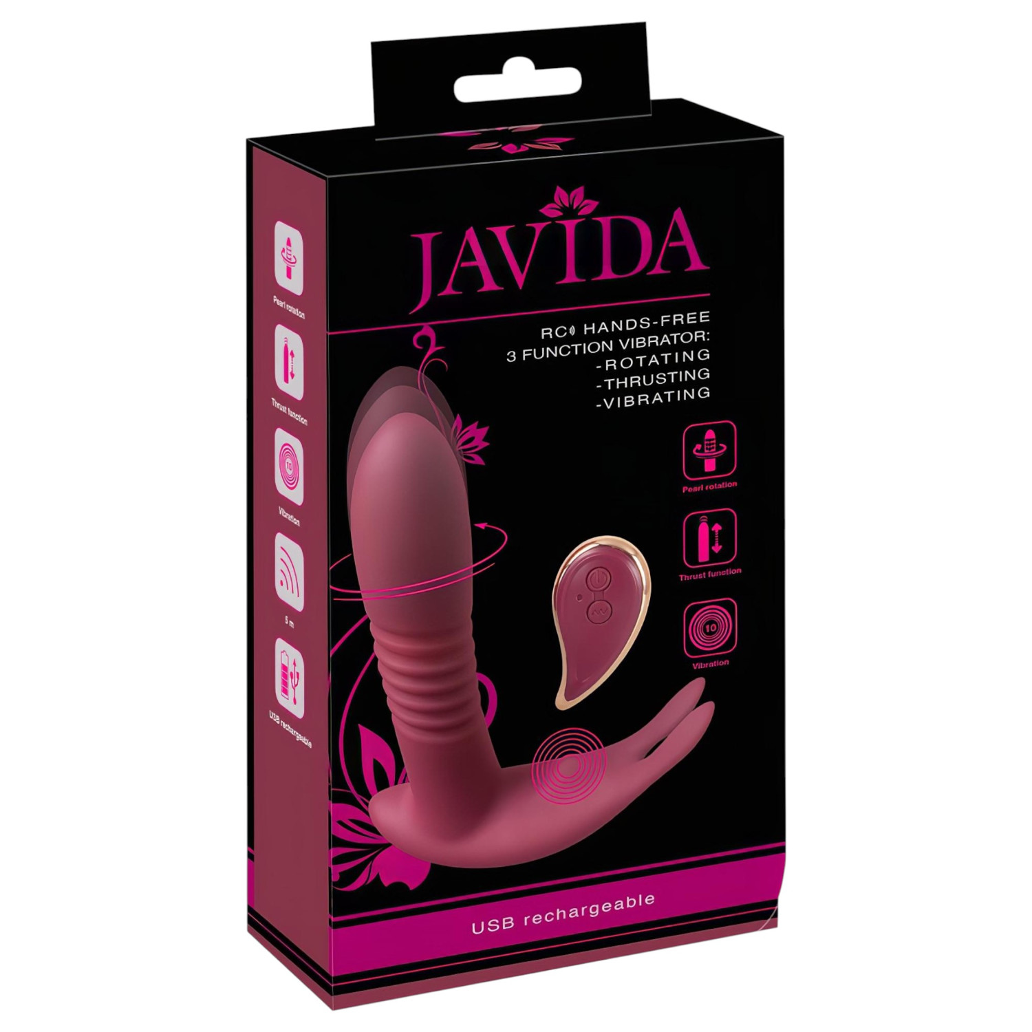 Javida RC - vibrační stimulátor klitorisu na dálkové ovládání - 3 režimy