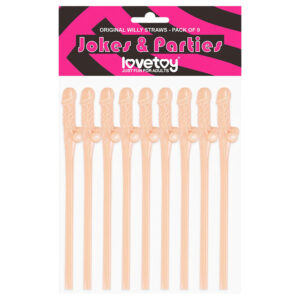 Lovetoy - realistické brčko ve tvaru penisu - naturální barva