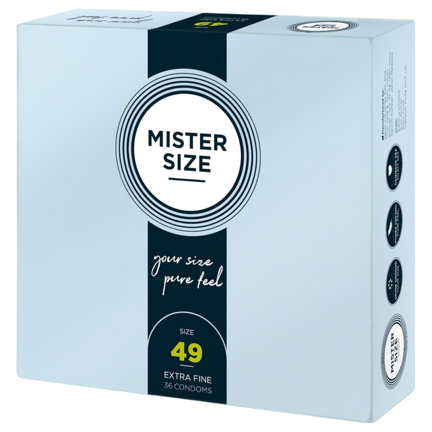 Mister Size - tenký kondom - 49 mm - balení 36 ks