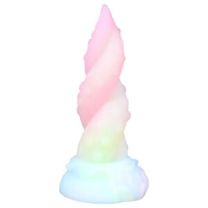 OgazR Kraken - dildo s točeným chapadlem - 18 cm - duhová