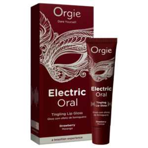 Orgie Electric Oral - třpytka na rty s brnivým účinkem - jahoda (10 ml)