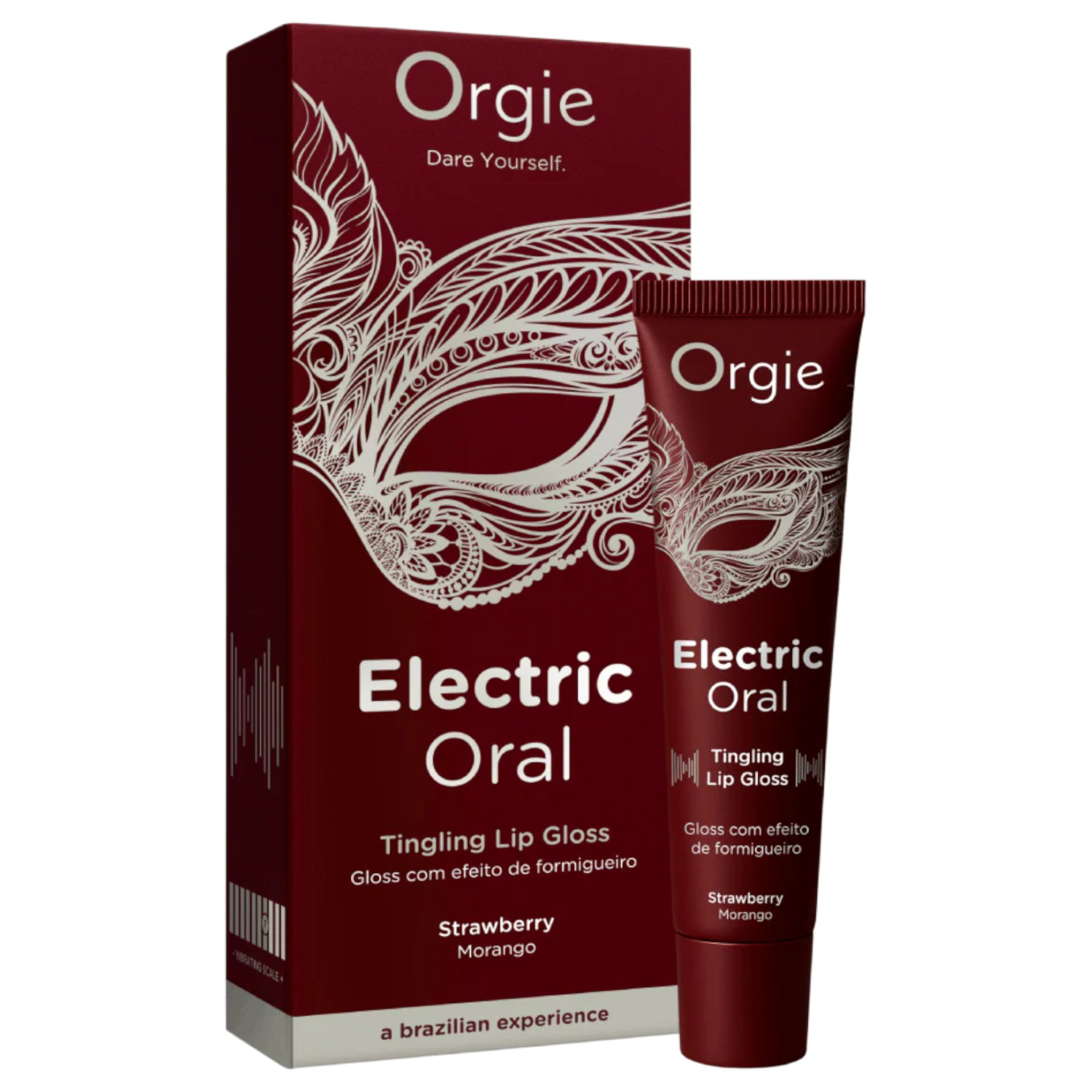 Orgie Electric Oral - třpytka na rty s brnivým účinkem - jahoda (10 ml)