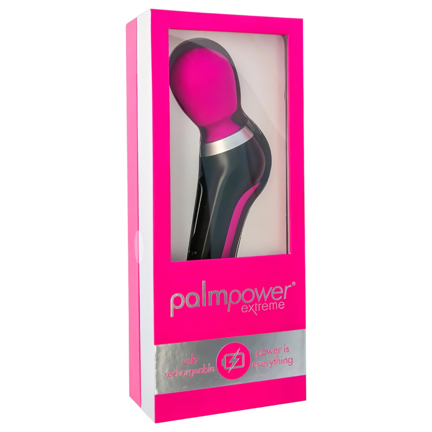 PalmPower Extreme Wand - vibrátor masážní bezdrátový - růžovo-černý