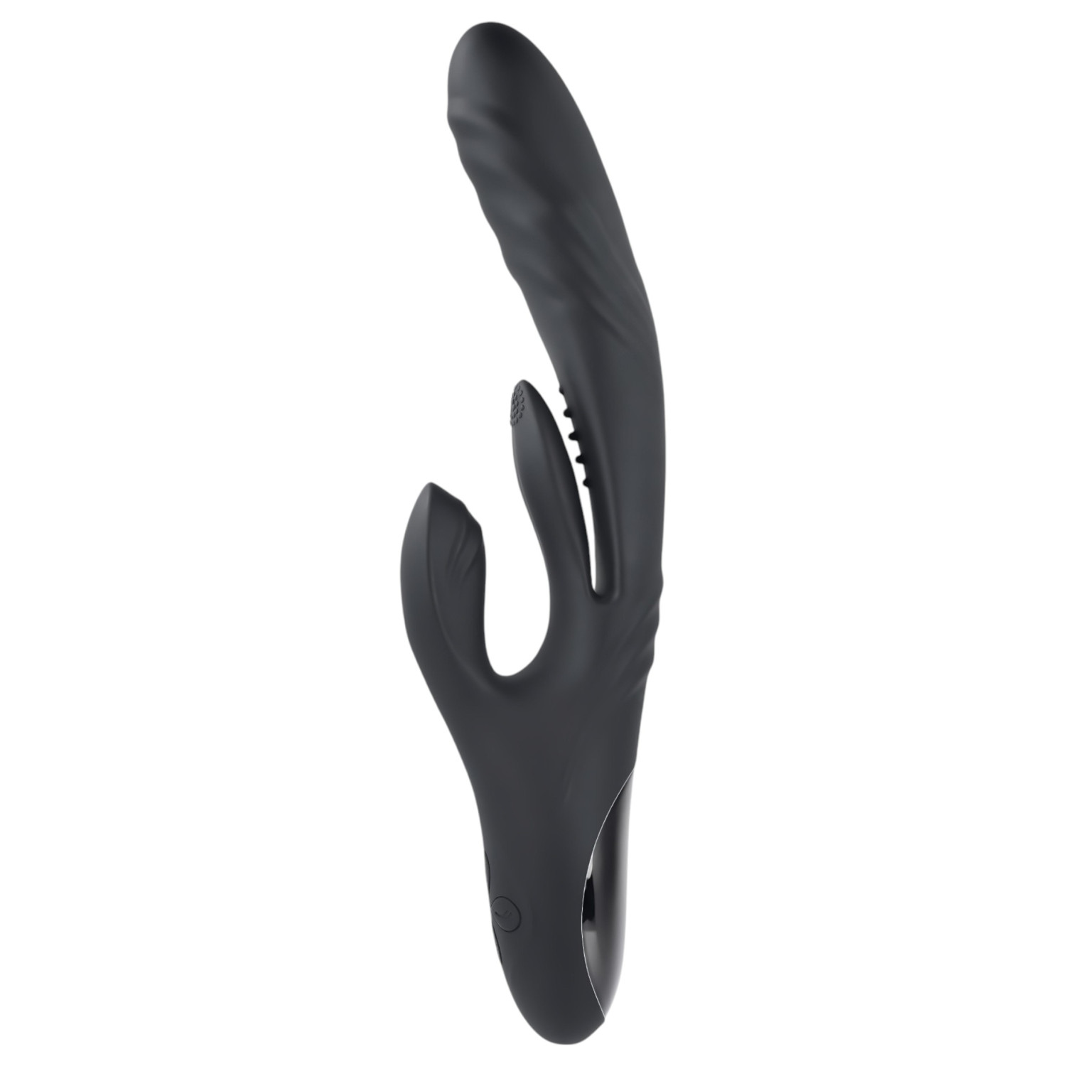 Playboy Rapid Rabbit - vibrátor s ramínkem na klitoris - dobíjecí - černý