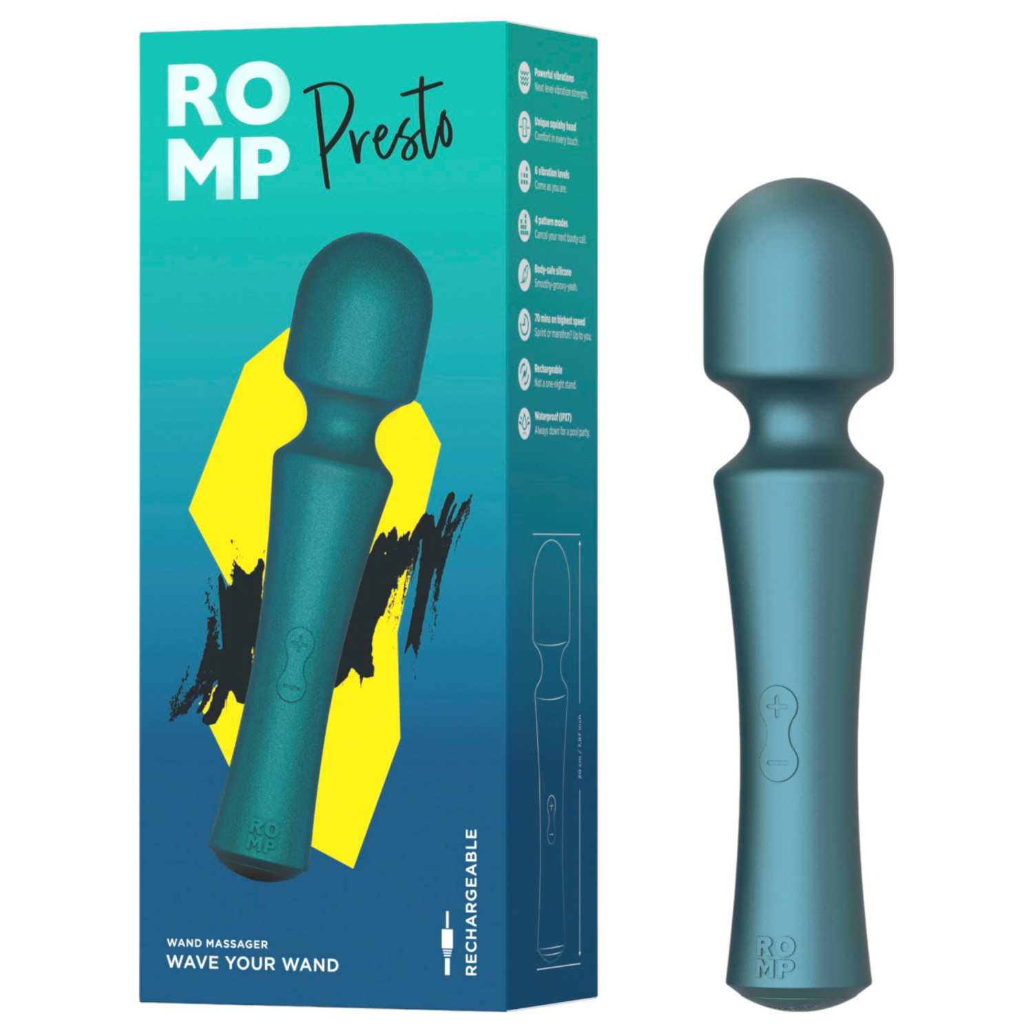 ROMP Presto - vibrační masážní strojek - zelený