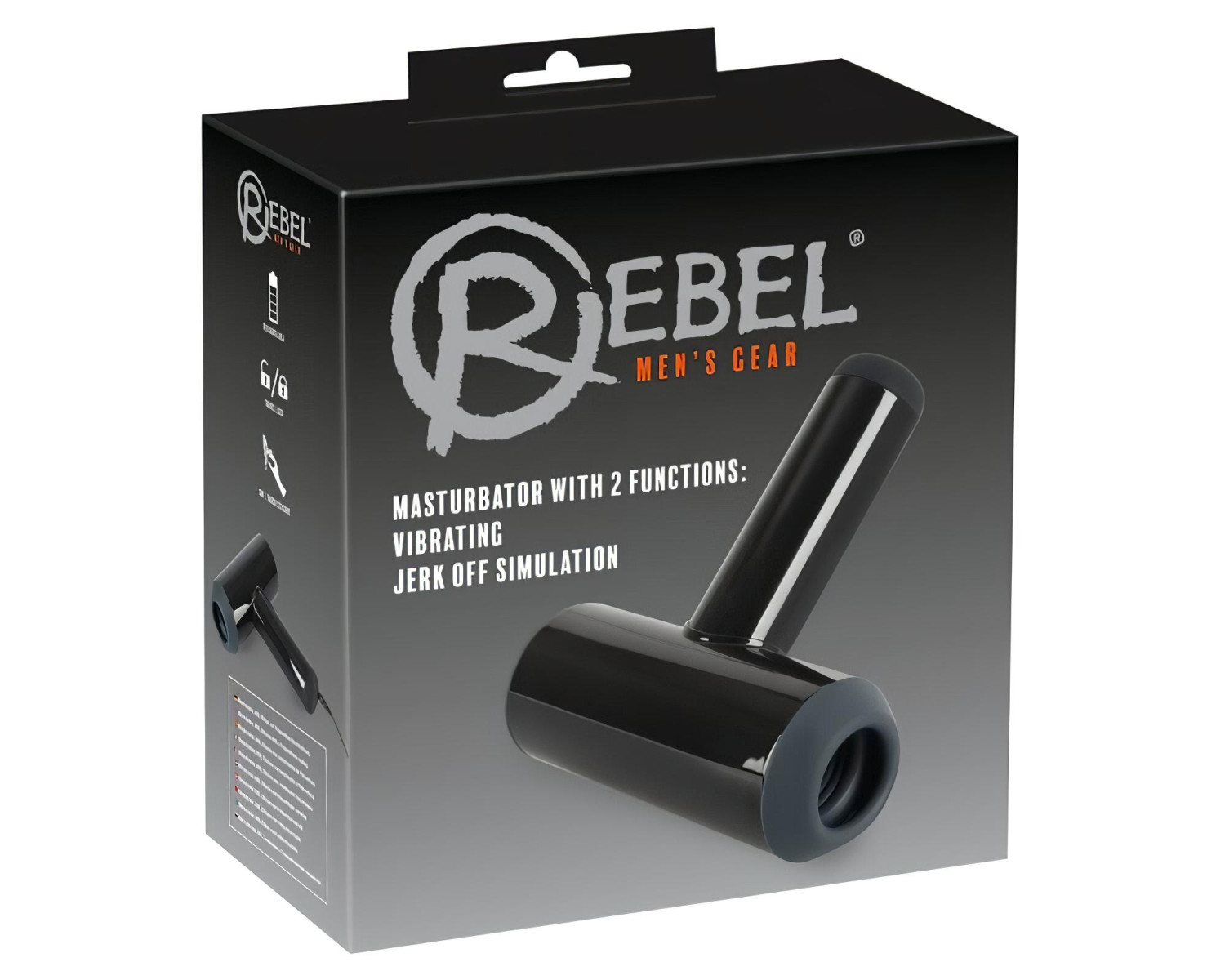 Rebel - masturbátor s vibrací a pohybem nahoru a dolů - akumulátor