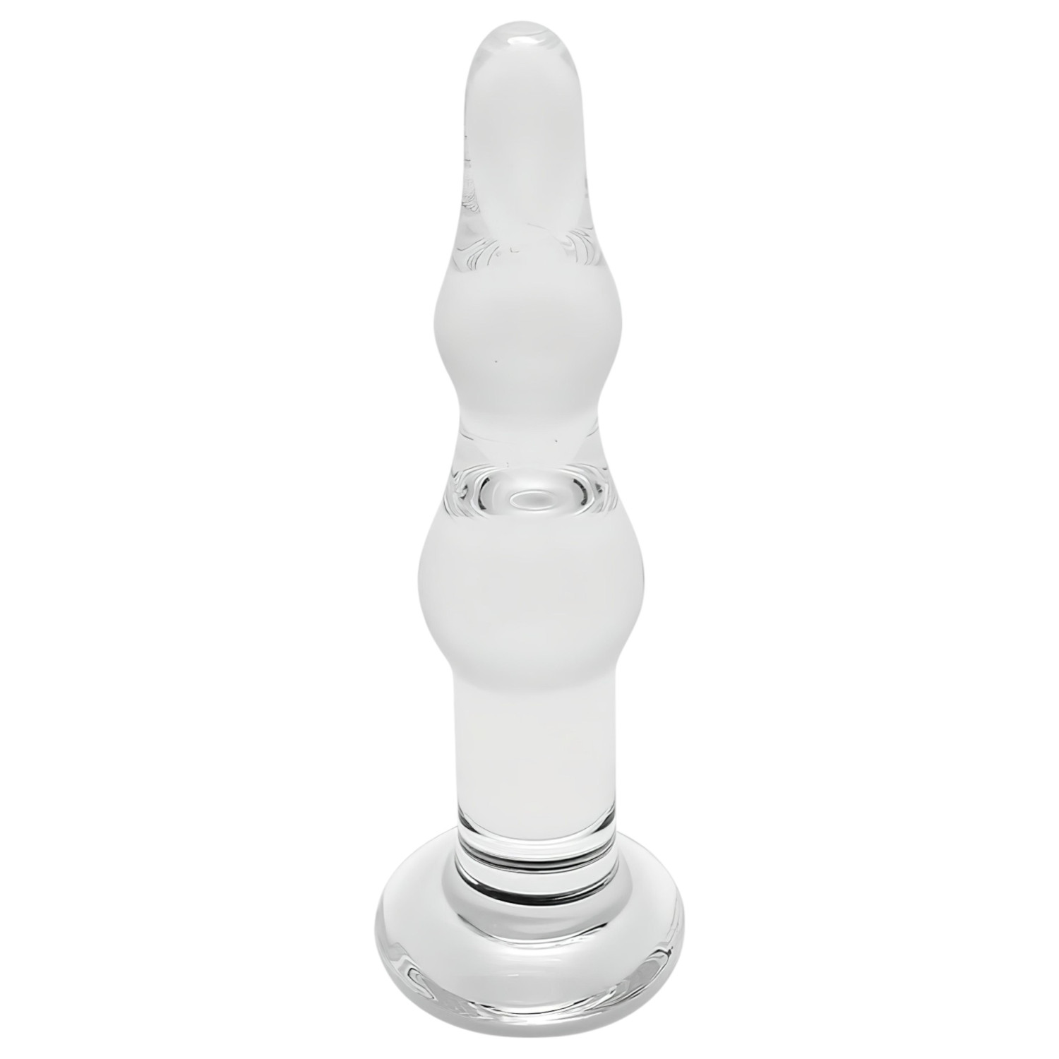 Rimba Dolly - anální skleněné dildo - vlnitý tvar - čiré