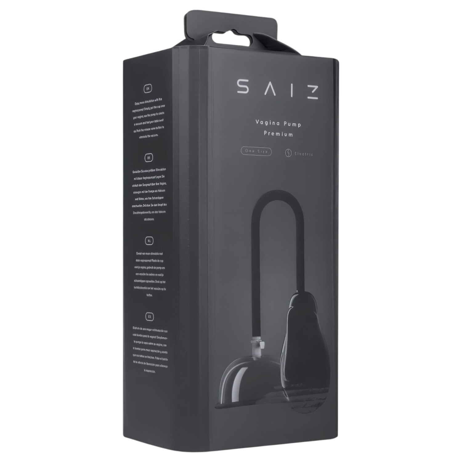Saiz Premium - automatická vakuová pumpa na vagínu - čirá/černá