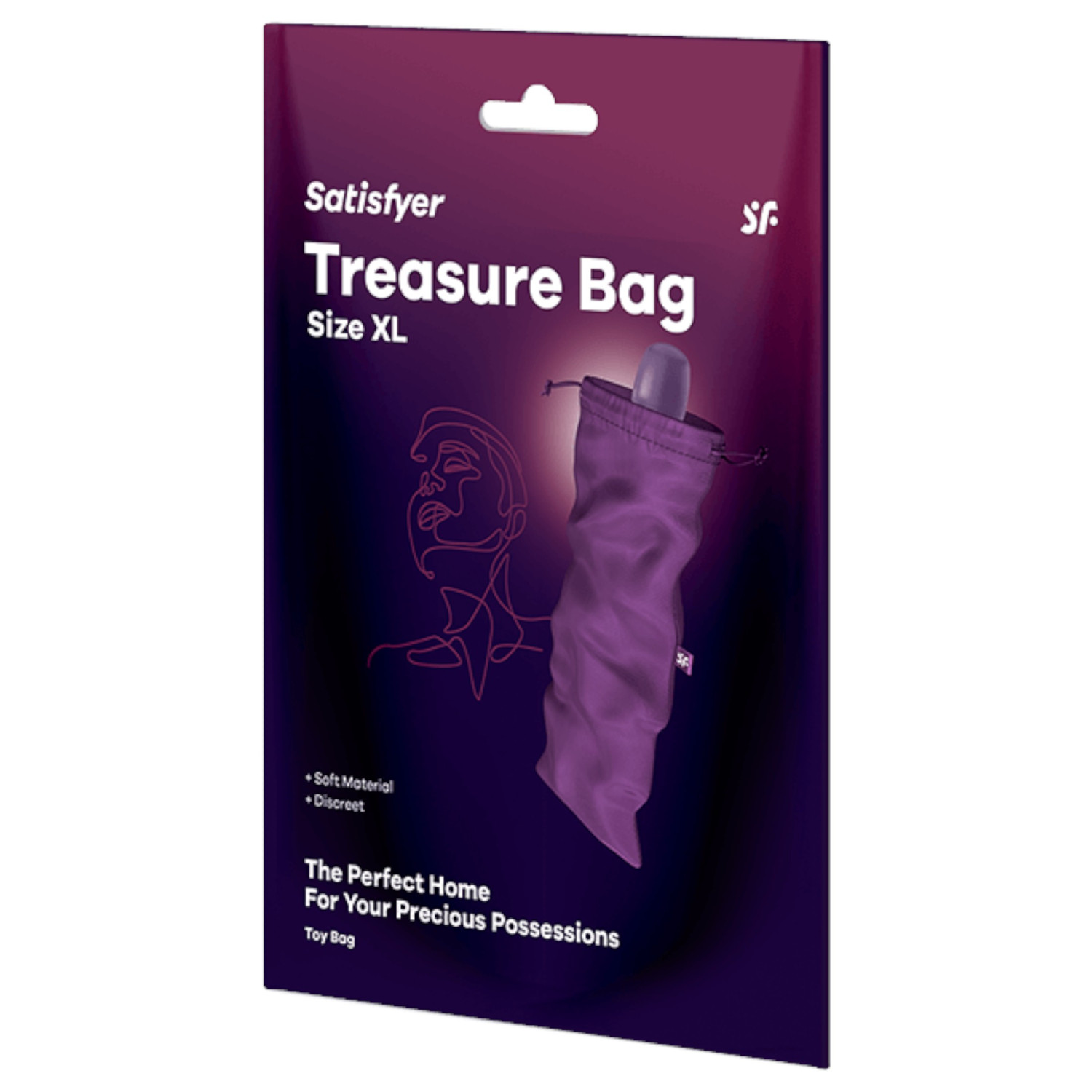 Satisfyer Treasure Bag XL - diskrétní taška na uložení sexuálních hraček (fialová)