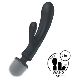 Satisfyer Triple Lover - vibrátor na G-bod a masáž - stříbrný