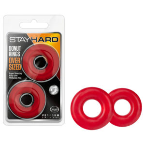 Stay Hard Donuts - erekční kroužky sada - červená