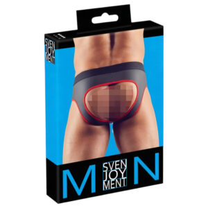 Svenjoyment - pánské jockstrap slipy s otvorem - černé