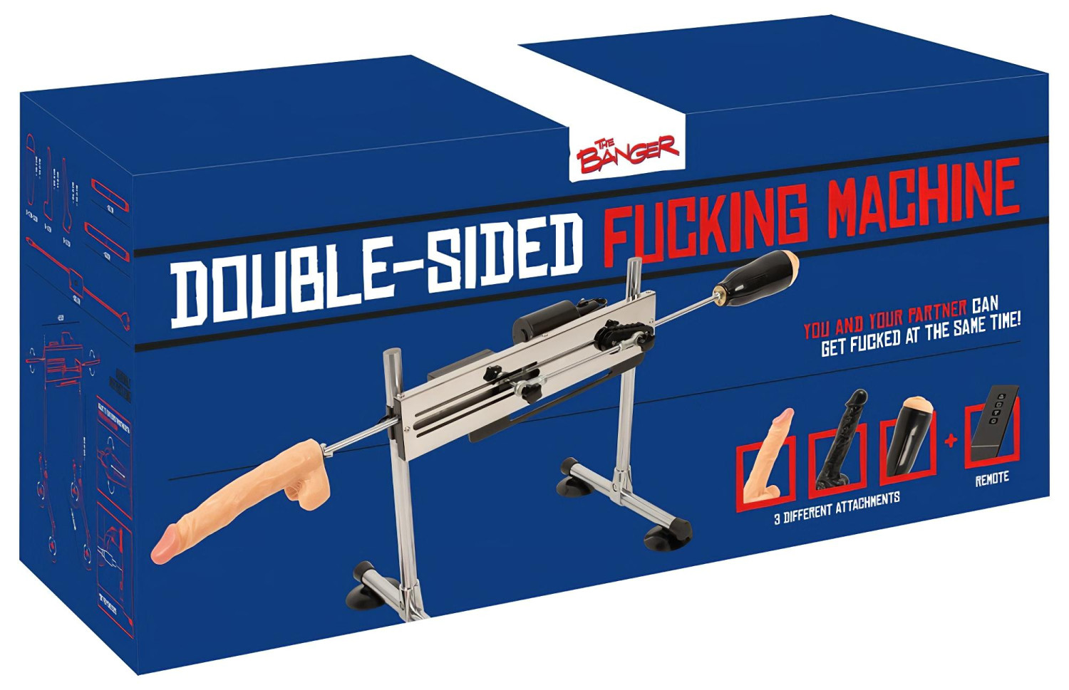 The Banger Fucking Machine - dvojitý sex stroj - 2 dilda a 1 umělá vagína