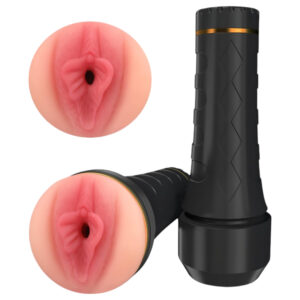 Tracy's Dog Cup - realistická umělá vagína masturbátor (černo‑tělová)