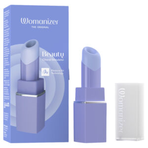 Womanizer Beauty - stimulátor klitorisu s tlakovými vlnami ve tvaru rtěnky (fialový)