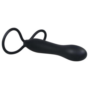 You2Toys - Anální dildo a erekční kroužek - černá