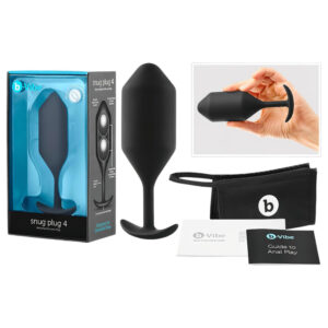 b-Vibe Snug Plug 4 - dvojitý kuličkový anální kolík (257 g